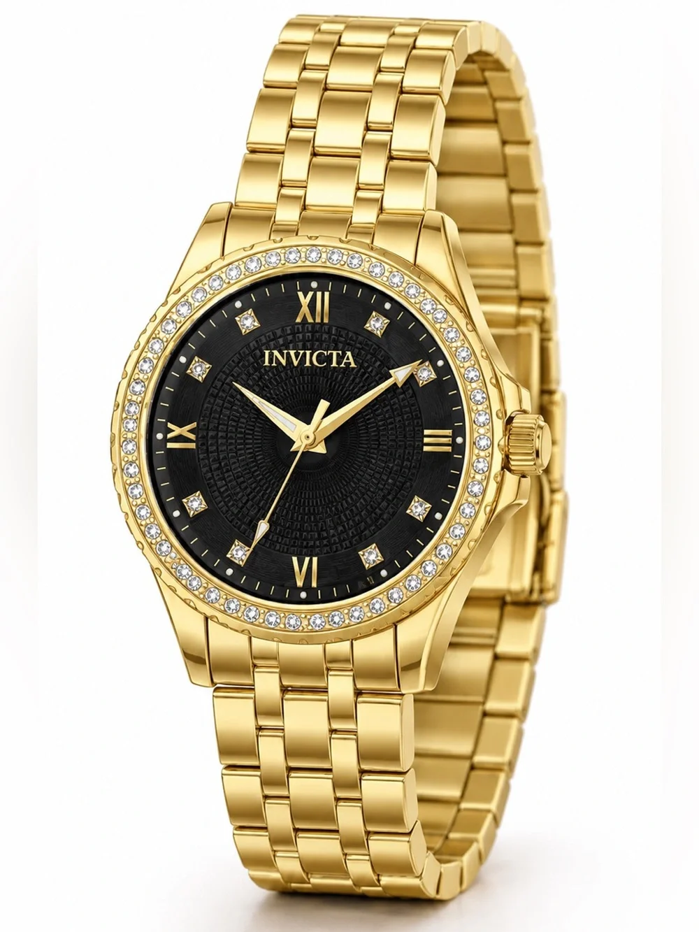 Invicta Specialty 69219 Gold Black Dial Women’s Watch 33mm NWT